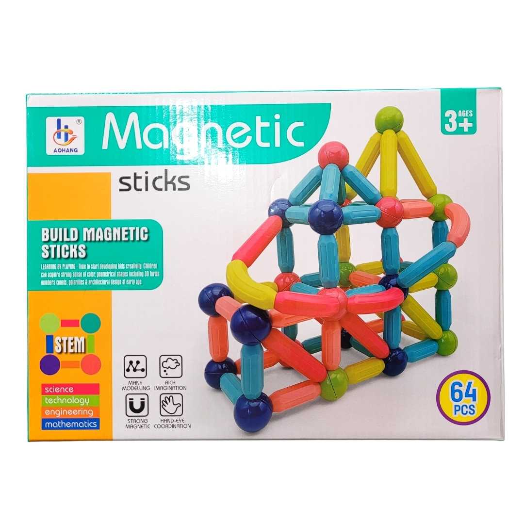 25-64Pcs Big Size Magnetic Stick Building Blocks juegos imanes niños Set