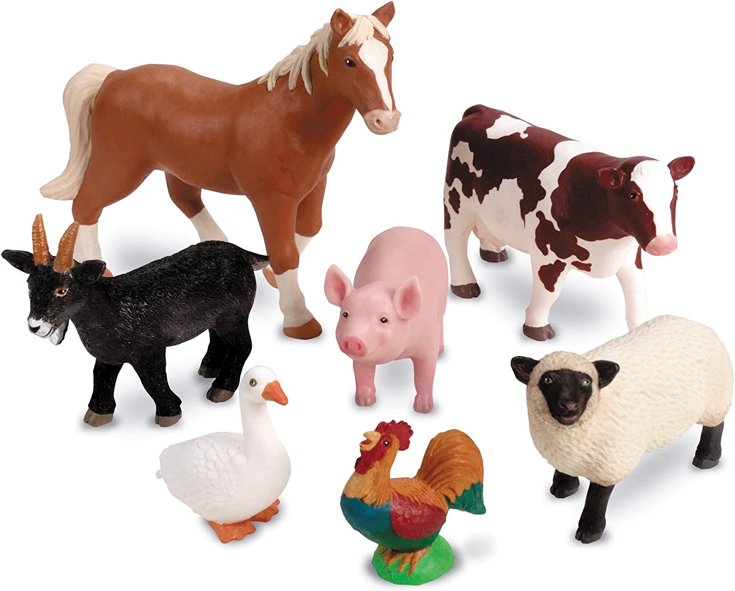 Jumbo Playset - Animales de granja de Deluxebase. Juego de figuras de  animales grandes. Bolsa de juguetes de granja grandes que incluyen una  vaca